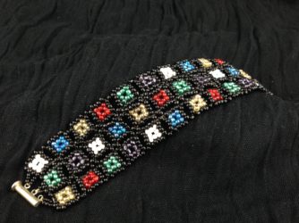 Multicoloured Squares Bracelet