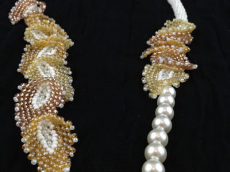 Leaves & Pearl Necklace