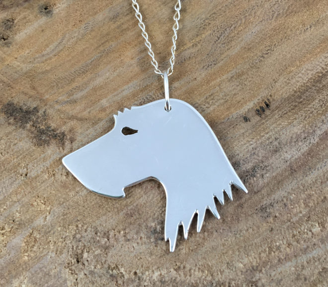 Silver Wolfhound Necklace