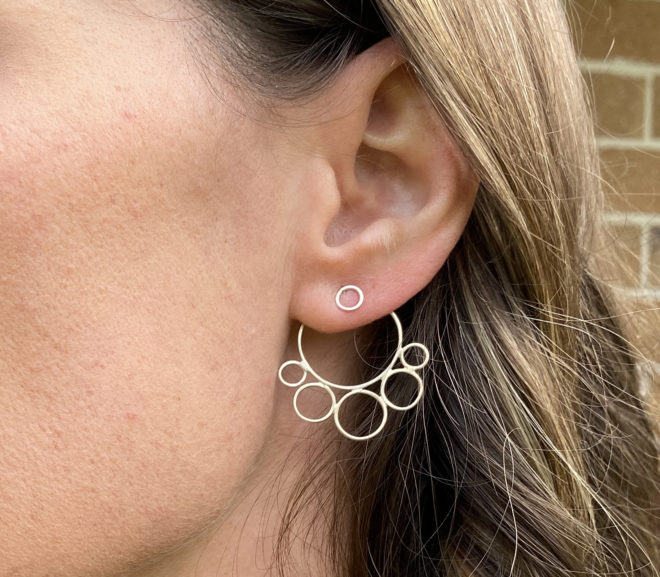Silver Studs – Behind Ears