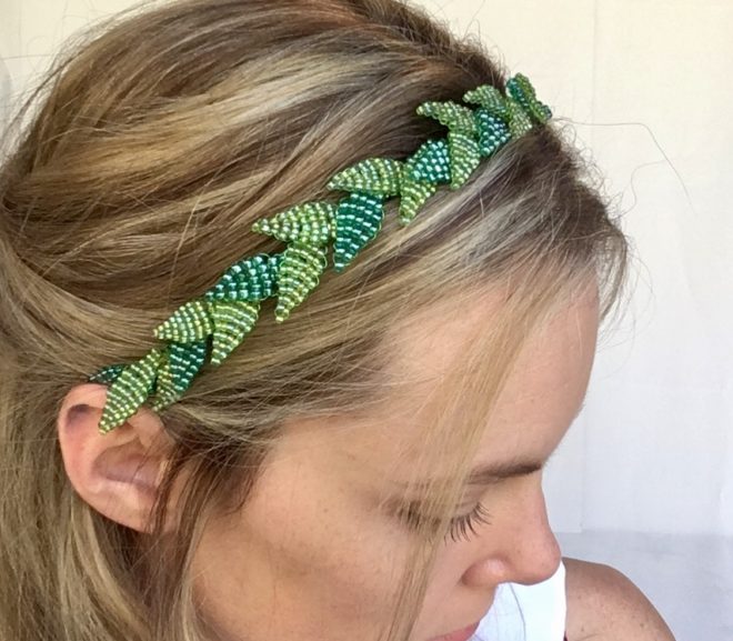 Green Leaves Hair Band